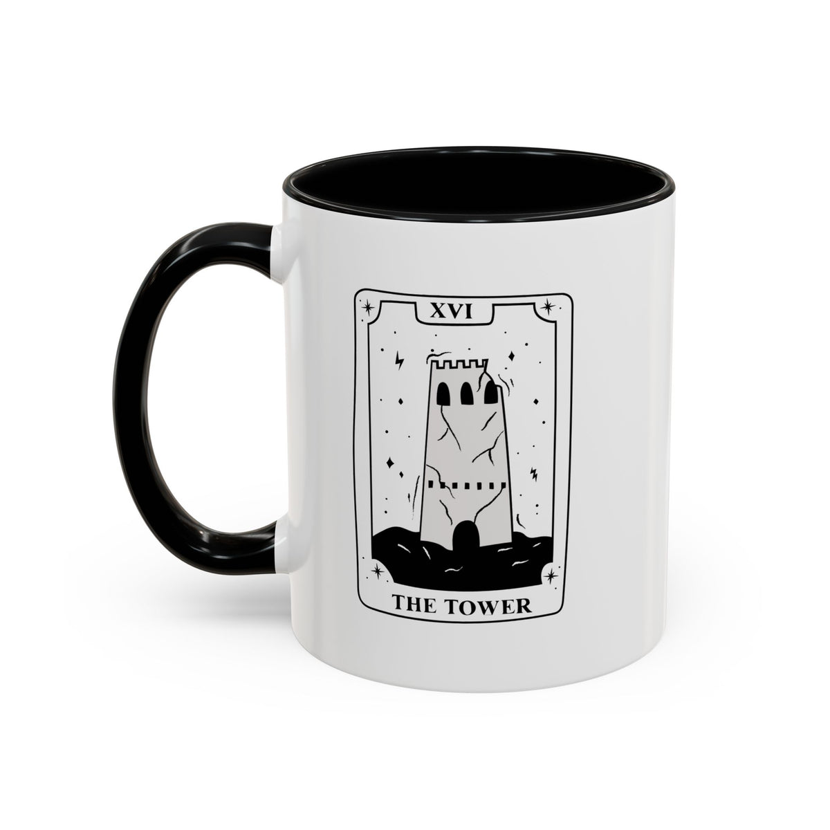 The Moon Tarot Mug, Major Arcana XVIII, Intuition Gift, Dreamy Witchy Mug, Two-Sided Tarot Card Mug