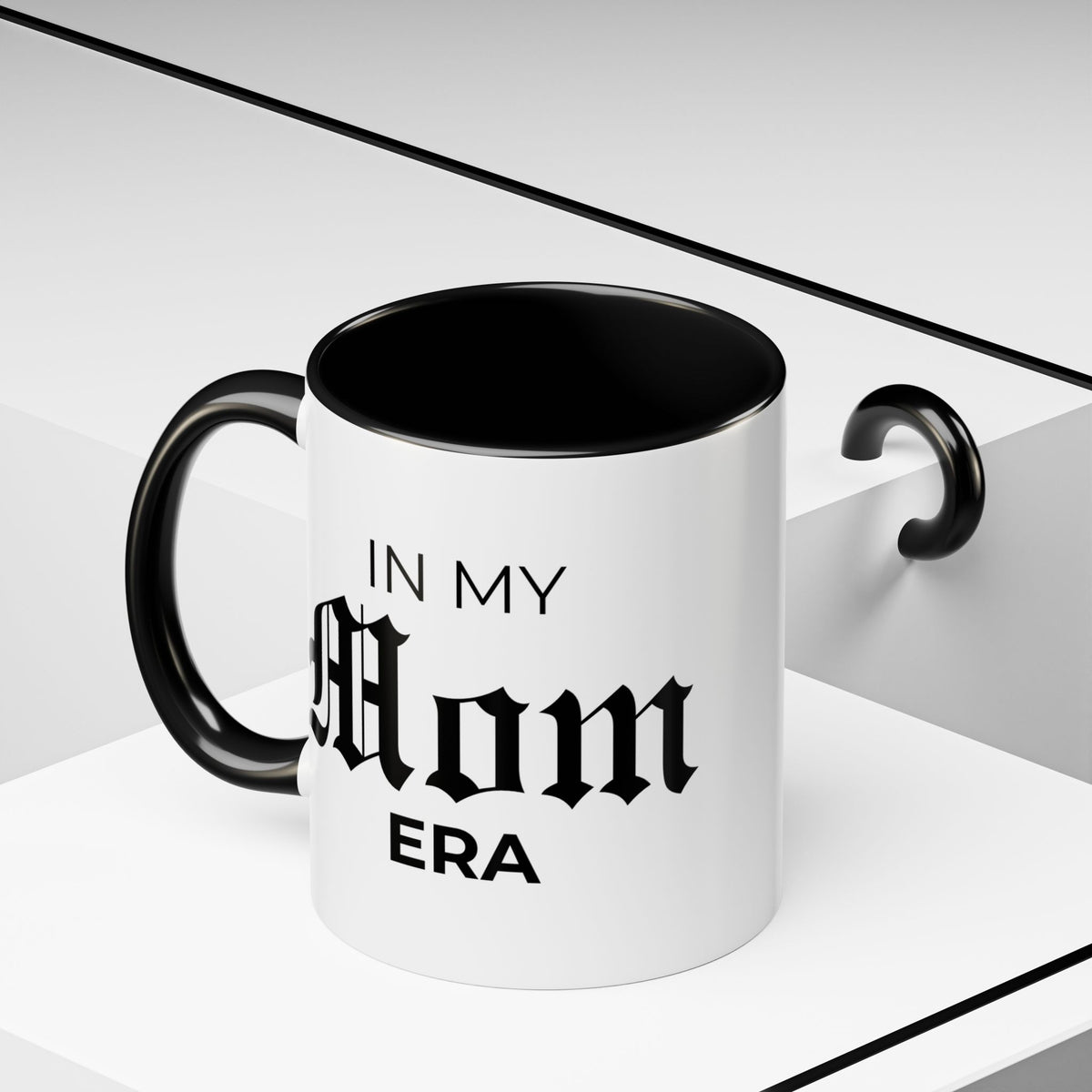 In My Mom Era Mug, Personalized Est. Date Mug, New Mom Gift, Gothic Type Coffee Cup for Mother