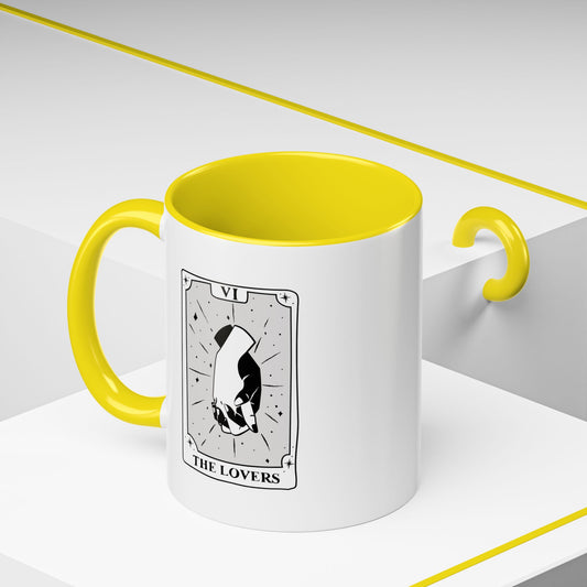 The Lovers Tarot Mug, Major Arcana VI, Couples Gift, Anniversary Gift, Two-Sided Tarot Card Mug