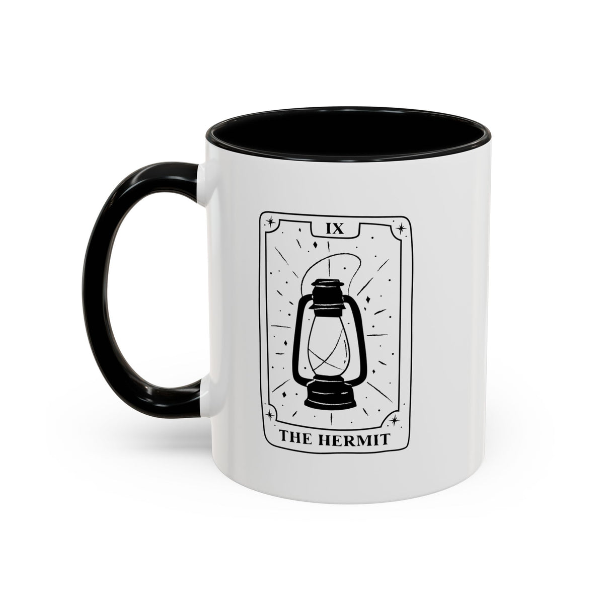 The Hermit Tarot Mug, Major Arcana IX, Introvert Gift, Self Care Gift, Two-Sided Tarot Card Mug
