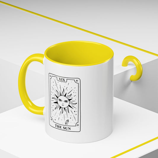 The Sun Tarot Mug, Major Arcana XIX, Happiness Gift, Celebration Gift, Two-Sided Tarot Card Mug