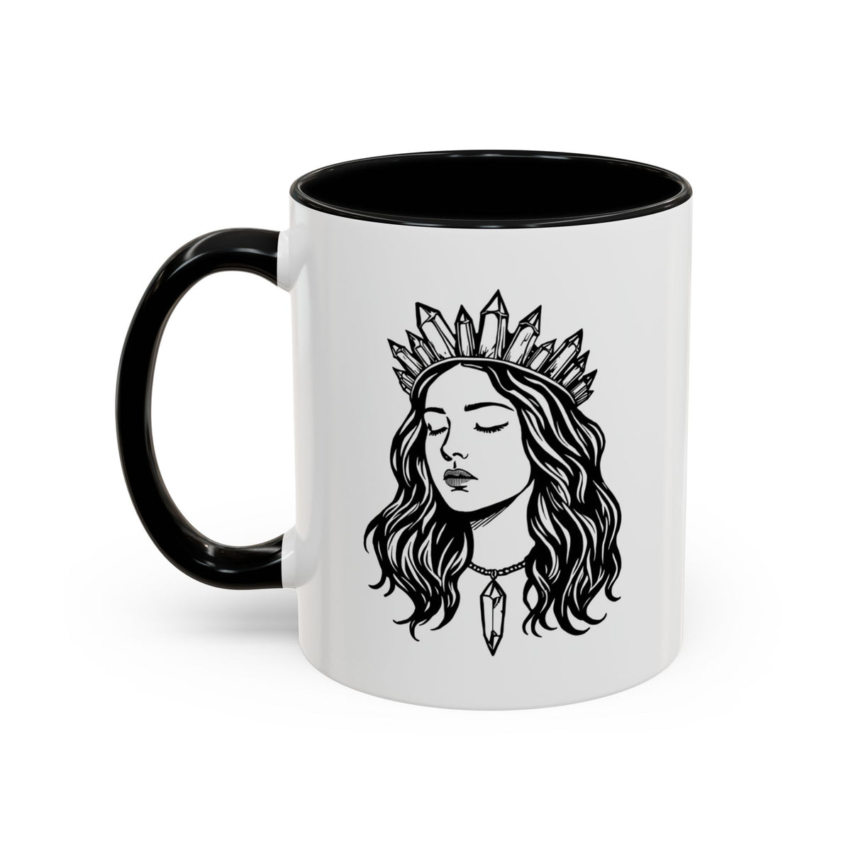 Crystal Witch Mug, Crystal Coffee Cup, Witchy Wellness Gift, Coven Series Mug, Gift for Her, 11oz