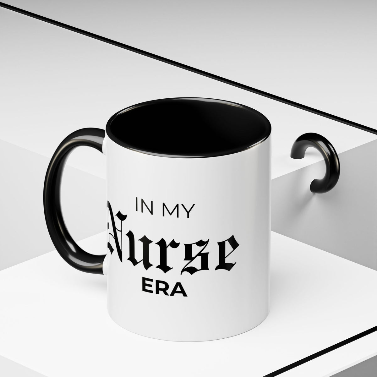 In My Nurse Era Mug, Personalized Est. Date Mug, Nurse Grad Gift, Gothic Type RN Coffee Cup