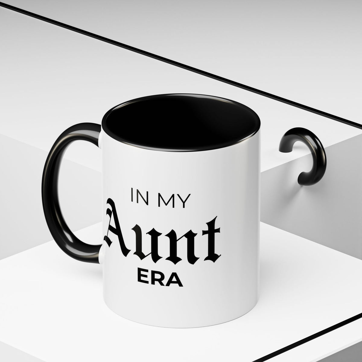 In My Aunt Era Mug, Personalized Est. Date Mug, New Aunt Gift, Gothic Type Coffee Cup for Auntie