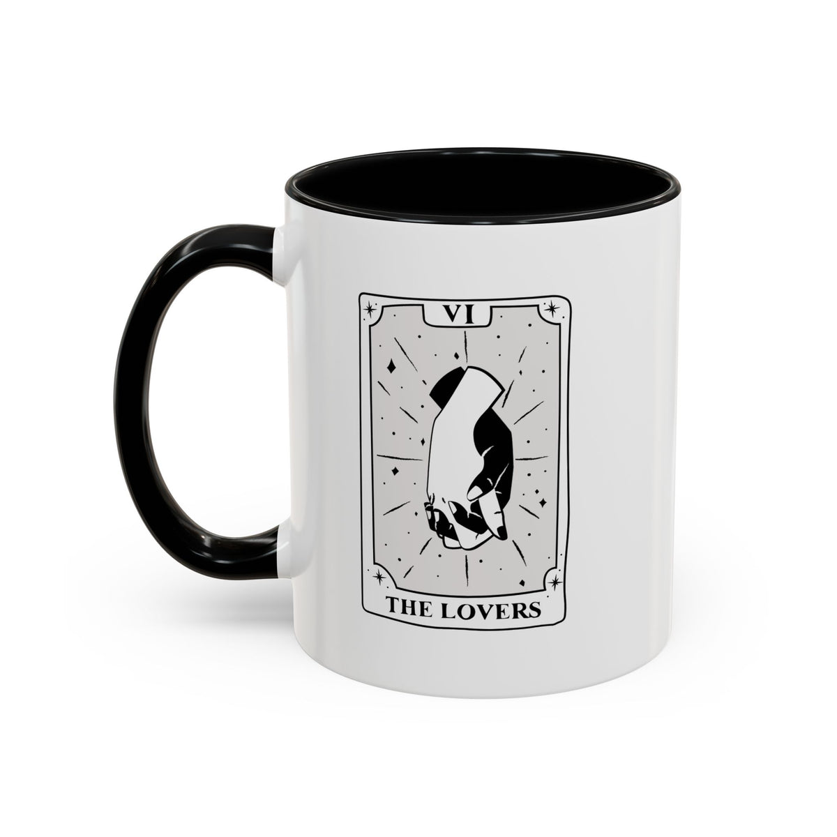 The Lovers Tarot Mug, Major Arcana VI, Couples Gift, Anniversary Gift, Two-Sided Tarot Card Mug